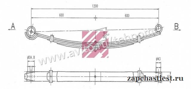 Рессора Хендай о.н. 54100-5A301 (M1211200)