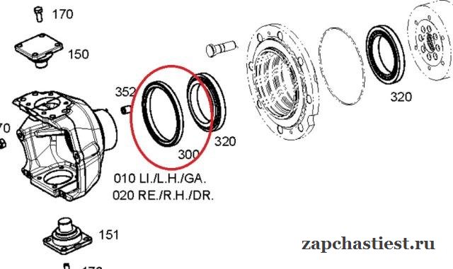 Сальник ступицы T218484, AL79950, K01267/0410