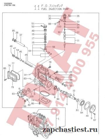 Помпа топливоподкачивающая Yanmar 3TNE78A
