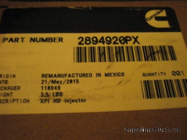 2894920PX Форсунка Cummins ISX / QSX