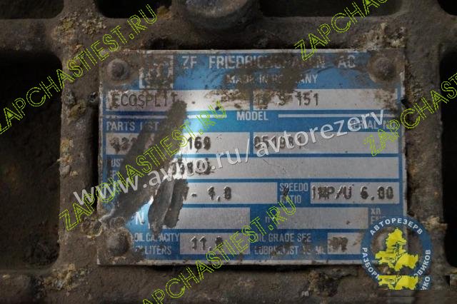 DAF ATI Кпп ZF 16 S 151 1992 года, 1.00