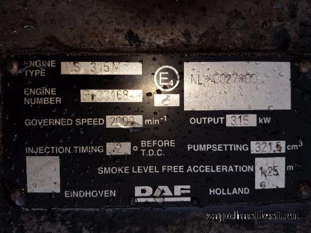 Двигатель двс DAF ATI 1160 430 лс WS315M Е2
