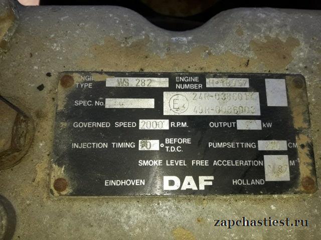 Двигатель двс DAF 1160 ATI WS 282 350 лс