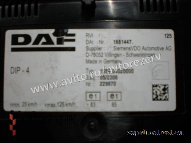 DAF CF85 Панель приборов 1681447