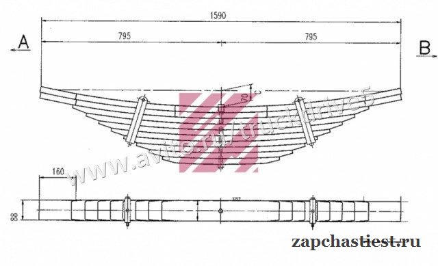 Рессора задняя Скания Scania 1398987