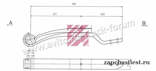 Полурессора саф SAF 2 листа