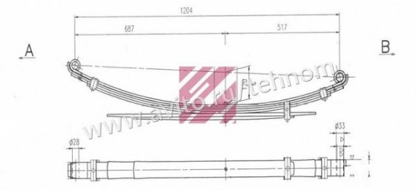 Рессора Хендай Портер усиленная о.н. M1277000