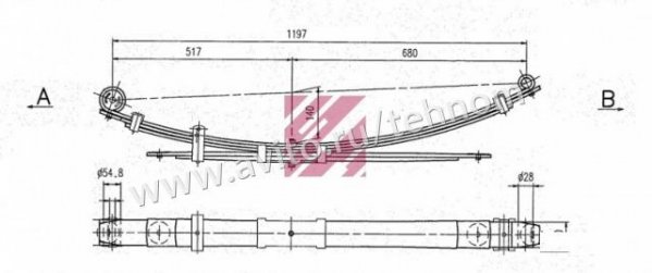 Рессора Хендай Портер 2 о.н. 55100-4F000