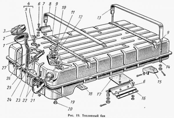 Новый бак топливный газ-52 / газ-53