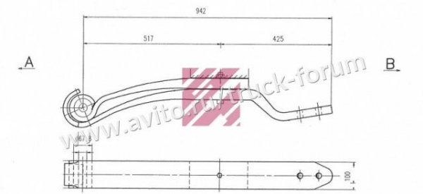 Полурессора саф SAF 2 листа